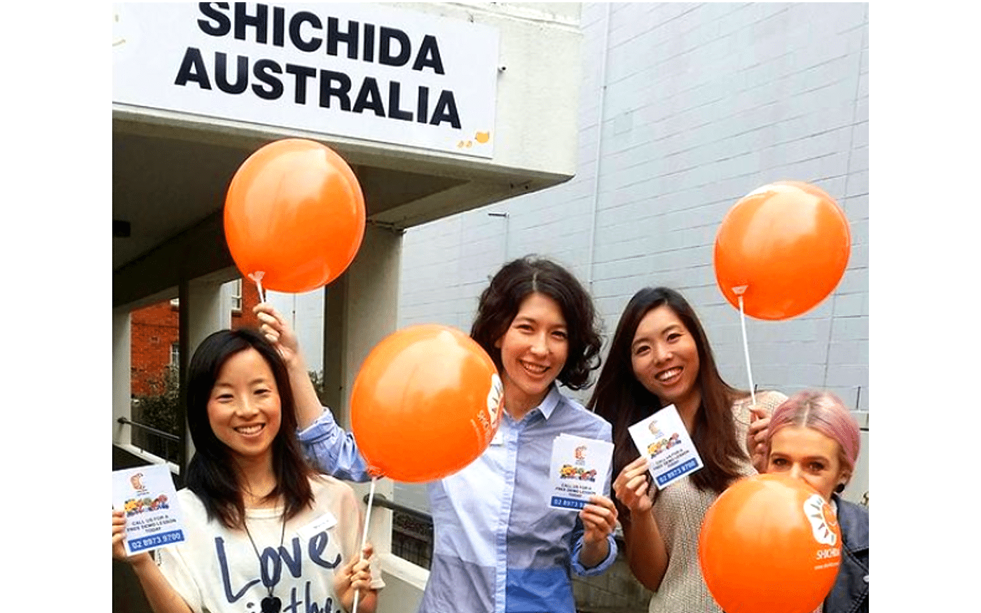 Shichida Chatswood Staff holding balloons